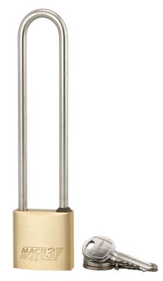 Cadenas à clé Mach 3 largeur 40 mm anse haute 128 mm THIRARD