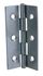 Charnière rectangle acier zingué axe inox 60 x 35 mm
