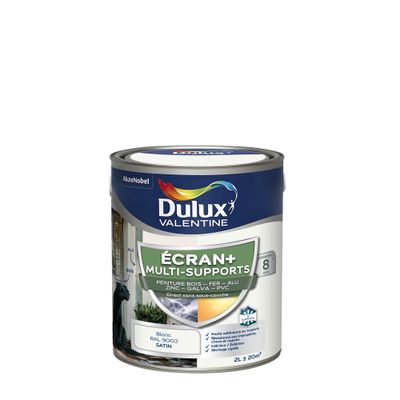 Peinture Ecran+ Multi-supports Satin Blanc 2 L - DULUX VALENTINE