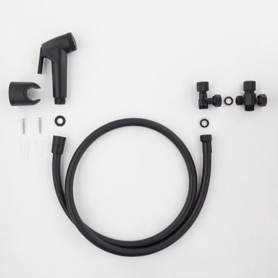 Pack hygiène pour WC avec douchette Abs noir QUICK PLOMBERIE