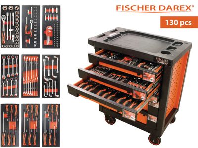 Servante équipée de 130 outils FISCHER DAREX