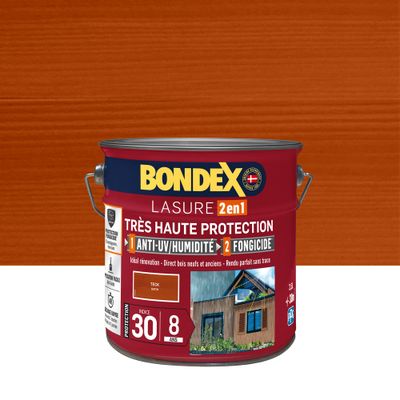 Lasure très haute protection 8 ans teck 2,5 L - BONDEX