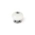 Bouton de meuble porcelaine acier blanc diamètre 40 mm REI