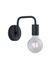 Applique murale DIALLO noir mat E27 42 W - TRIO