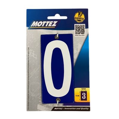 Plaque numéro de maison 0 MOTTEZ