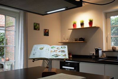 Réglette LED 30 cm avec interrupteur infrarouge Leopolis noir 380 lumens blanc variable - TIBELEC