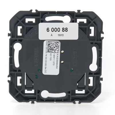 Commande double connectée sans fil + plaque Aluminium - Dooxie with Netatmo LEGRAND