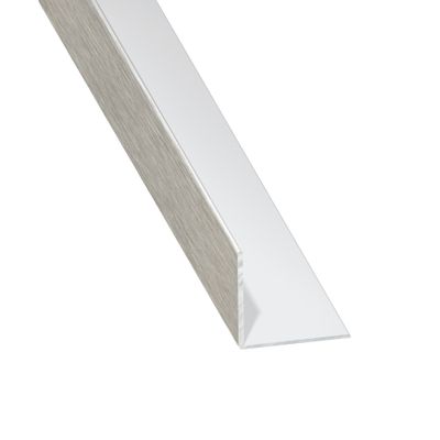 Cornière égale aluminium anodisé brossé 20 x 20 x 1,5 mm 1 m CQFD