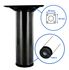 Pied de meuble rond noir diamètre 30 x 100 mm