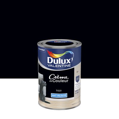 Peinture Crème de Couleur Noir mat 1,25 L - DULUX VALENTINE