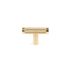 Bouton de meuble en T aluminium doré mat 48 x 12 mm REI