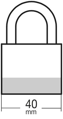 Cadenas à clé acier largeur 40 mm THIRARD