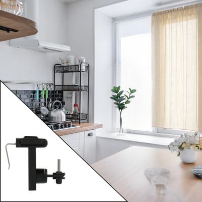 Support à clipser pour tringle de vitrage Finition Noir mat par 2  - MOBOIS