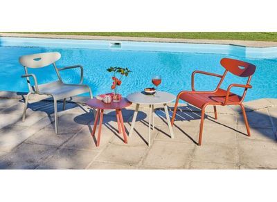 Table basse de jardin MASSAI acier terra ø 60 cm, Livraison à domicile incluse - PROLOISIRS