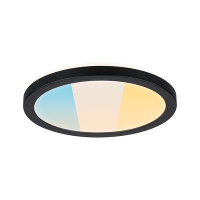 Plafonnier LED salle de bain IP44 1100 lumens lumière blanc variable Ø19cm Noir - Atria Shine PAULMANN
