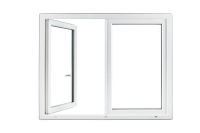 Fenêtre PVC blanc 2 vantaux H.115 x l.140 cm CLOSY