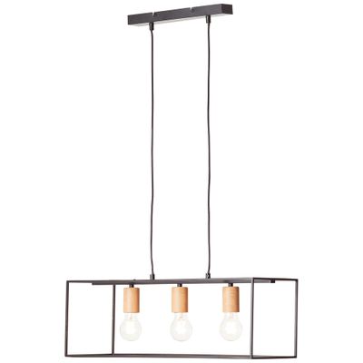 Suspension bois noir E27 3X60W ARICA - BRILLIANT