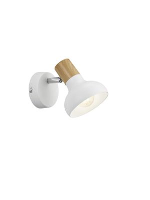 Spot E14 Latika blanc et bois 10W - REALITY