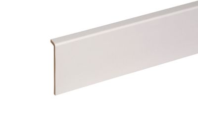 Surplinthe de rénovation bois MDF blanche satinée - 16 x 130 x 2400 mm - AJ TIMBER