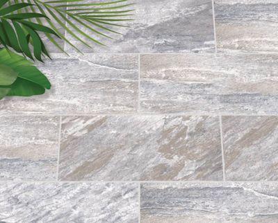 Carrelage de sol extérieur gris VOLCAN ép 8 mm 30 x 60 cm paquet de 1,66 m² PAREFEUILLE