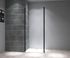 Paroi de douche latérale fixe 80x195 cm profilé noir verre transparent 6 mm Serenity - OCEA