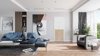 Bloc-porte aluminium blanc et plaqué chêne style Atelier H.204 x l.73 cm avec vitrage verre blanc dépoli poussant gauche - OPTIMUM
