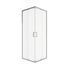 Accès d'angle coulissant 80x80x185 cm profilé chrome verre transparent 4 mm Primera - OCEA