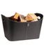 Panier à bûches noir Baseline en matériaux recyclés PET ADURO