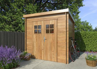 Abri de jardin en bois traité autoclave marron Zoé 2 - ép.19mm - 4,8m² hors-tout - WHITE WOOD