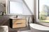 Meuble de salle de bains Duox 2 tiroirs L80 x H45 x P45 cm bois mélaminé noir et bois - EGORE