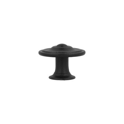 Bouton de meuble Lyonnais noir mat diamètre 35 mm REI