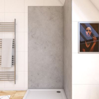Panneau mural de douche 90x210 cm Light Grey - AURLANE