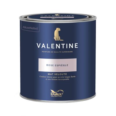 Peinture Valentine Mat Velouté Rose Espiègle 0,5 L - DULUX VALENTINE