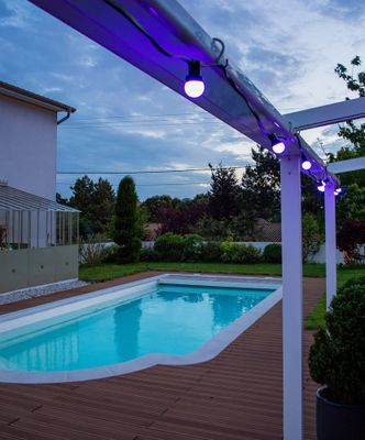 Lot de 5 ampoules LED E27 0,8W RGB 50 lumens blanc chaud - TIBELEC