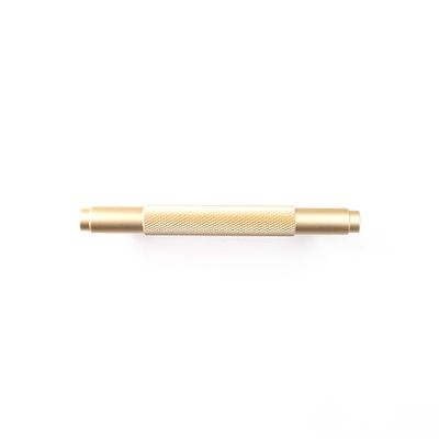 Poignée de meuble cylindrique aluminium doré mat entraxe 96 mm REI