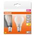 Lot de 2 ampoules LED standard dépoli E27 7W = 806 lumens blanc chaud Retrofit Classic - OSRAM