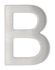 Lettre B adhésive hauteur 76 mm inox THIRARD