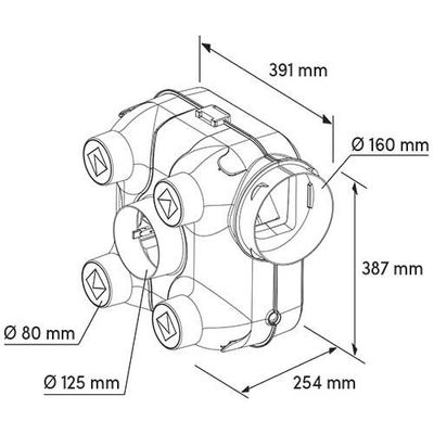VMC Simple Flux autoréglable CITY' AIR AUTOGYRE