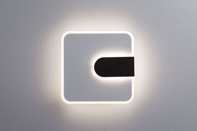 Applique murale LED design 1520 lumens lumière blanc neutre carrée Noir/blanc - 2Form PAULMANN