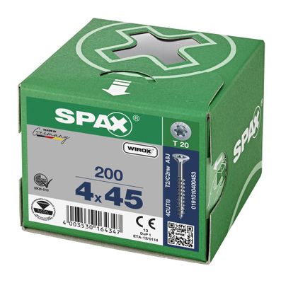 Vis tête fraisée T-star 4 x 45 mm par 500 SPAX