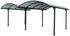 Double Carport en aluminium toit 1/2 rond  surf. Extérieur : 28,62 m² / toit plaques en  polycarbonate, Livraison à domicile incluse - HABRITA