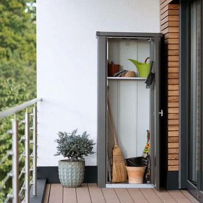 Armoire de balcon Julia HIGH gris quartz métallique T. M - BIOHORT