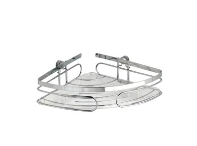 Etagère de salle de bain d'angle acier inox Premium WENKO