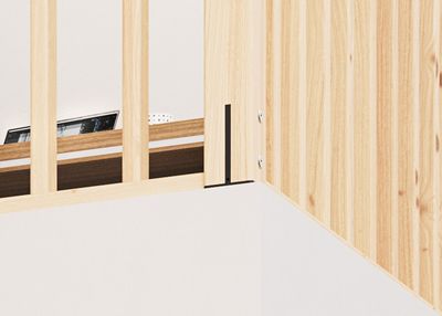 Poteau fixation garde-corps sapin Madeira -  SOGEM