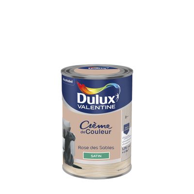Peinture crème de couleur Rose des Sables Satin 1,25 L- DULUX VALENTINE