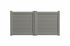 Portail battant aluminium ENZO l.3,50 x H.1,75 m gris quartz - PREFALU