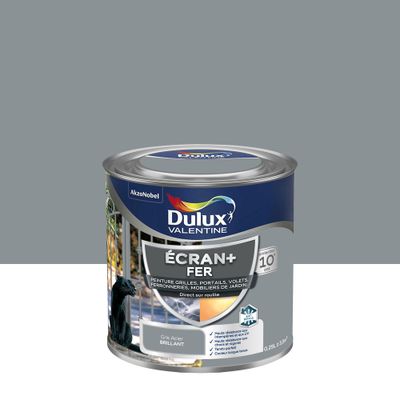 Peinture Ecran+ Fer  Brillant Gris Acier 250 mL - DULUX VALENTINE
