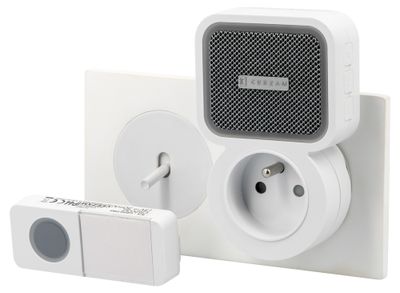 Sonnette sans fil 100m 220V-240V carillon à brancher avec prise intégrée - CEEZAM