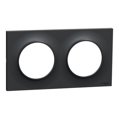Plaque de finition 2 postes anthracite - Odace 2011 Styl SCHNEIDER ELECTRIC