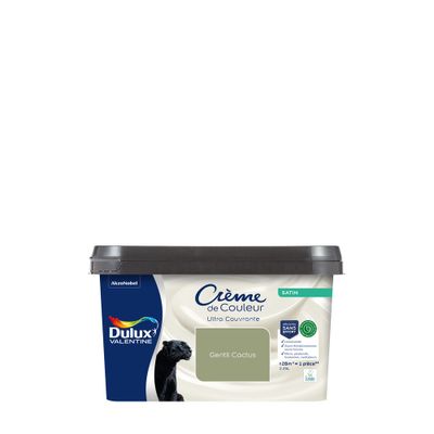 Peinture crème de couleur Gentil Cactus satin 2,25L - DULUX VALENTINE